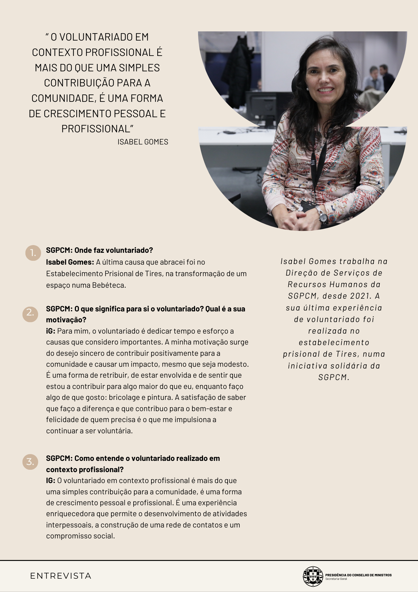 Entrevista Isabel Gomes